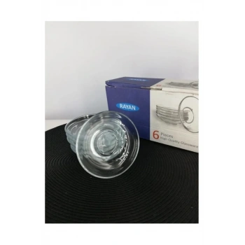 Çay Tabağı 6lı Underline Cam Biçomi-RYG3009