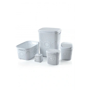 Çeyiz Seti Rattan 5 Parça Örgülü Çeyiz Seti