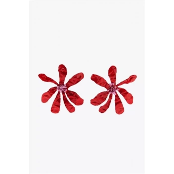 Çiçek Küpe - Kırmızı