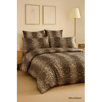 Çift Kişilik Pamuklu Nevresim Takımı Wild Leopard