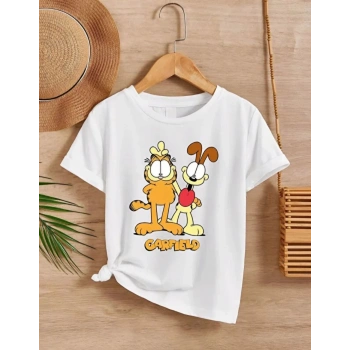 Çocuk   Baskılı T-Shirt - Beyaz