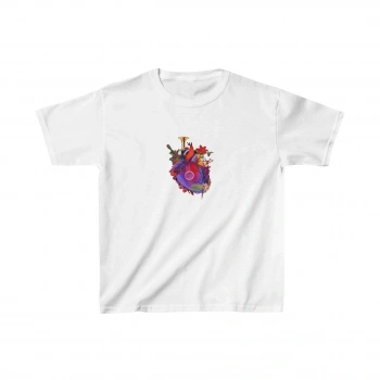 Çocuk Baskılı T-Shirt - Beyaz