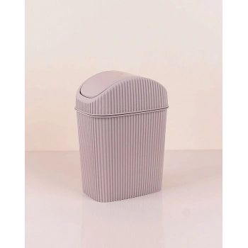 Döner Kapaklı Mini Çöp Kovası 2.5 Lt - Krem