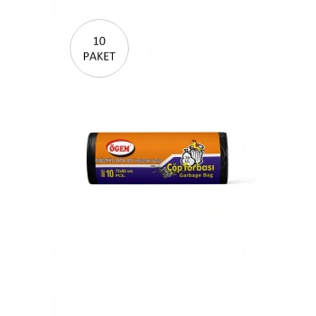Endüstriyel Battal Boy Çöp Torbası 72 x 95 cm 10 Lu Rulo x 20 Paket = 200 Adet (Siyah)
