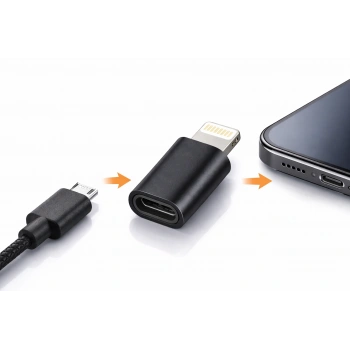 İphone 12 Mini Uyumlu Android Micro Usb Şarj Kablosunu İphone Lightning E Çevirici