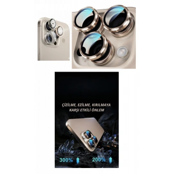 İphone 16 Pro Kamera Lens Koruyucu Naturel