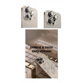 İphone 16 Pro Max Kamera Lens Koruyucu Naturel