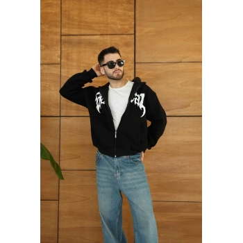 - Kapüşonlu Sweatshirt  Hoodie Siyah