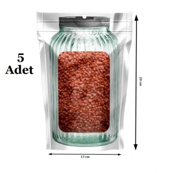 Kavanoz Görünümlü Kilitli Saklama Poşeti Çıtçıtlı Ve Pratik Torba 5 Adet