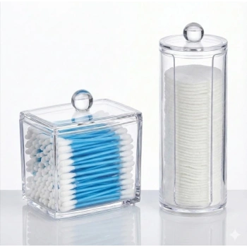 Kulak Çubuğu Ve Makyaj Pamuğu Organizeri Set