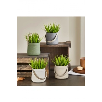 Kulplu Sepette Saz Model Çiçek Biçomi-5764