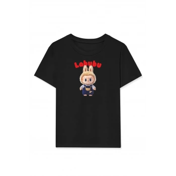 Labubu   Baskılı T-Shirt - Beyaz -