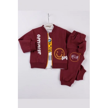 Optimist Nakışlı Erkek Bebek Takım