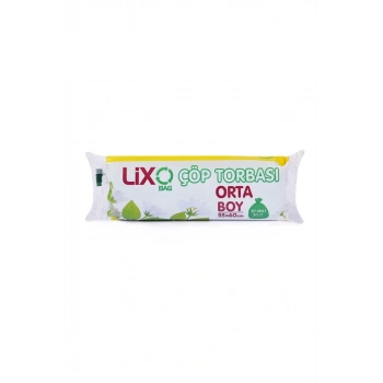 Orta Boy Çöp Torbası 55 x 60 cm 20 Li Rulo x 1 Paket = 20 Adet (Mavi)