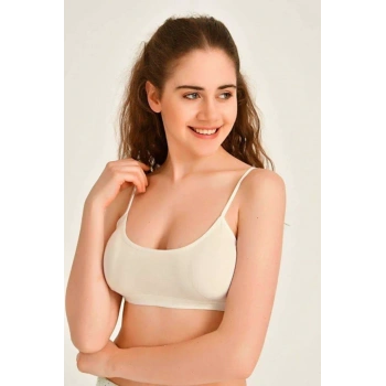 Pedli İp Askılı Krem Büstiyer