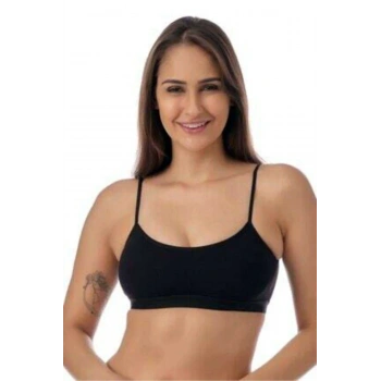 Pedli İp Askılı Siyah Büstiyer