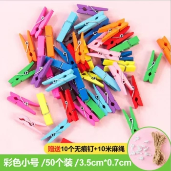 Renkli Büyük Boy Ahşap Mandal