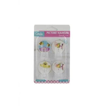 Resimli Yapışkanlı 4 Lü Askı Biçomi-L638