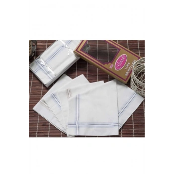 Sarı Kutulu 46x46 cm 12 Adet Kumaş Mendil-GSK 02