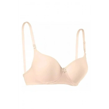 Silikonlu Desteksiz Telli Düz Boş Sütyen Ten