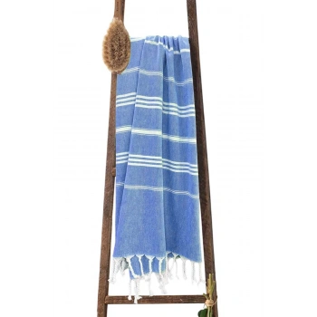 Summer Wind Soft %100 Pamuk Peştemal 100x180 cm Mavi