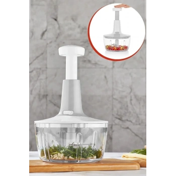 Yakut Üstten Basmalı El Rondo Blender Çelik Bıcaklı Beyaz