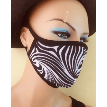 Zebra Desen Yıkanabilir Maske