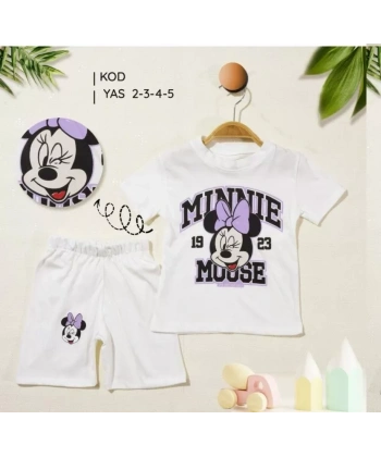 2/5 Yaş Minnie Mouse Baskılı Çocuk Takımı