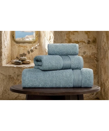 3 lü Banyo Havlusu Seti Pamuklu Ritim Mint