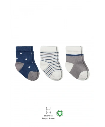3lü Penye Erkek Soket Çorap Bs10111 İndigo