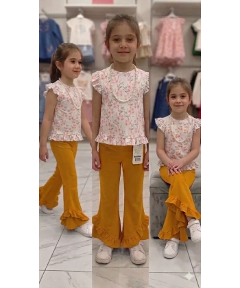 6-7-8 Yaş Kolyeli Full Likra Çocuk Takımı