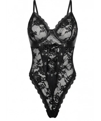 Bicomi Midnight Lace: Vücut Hatlarını Şekillendiren İp Detaylı Fantezi Body
