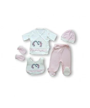 Anadolunun Kalbi Nakışlı  5li Zıbın Takımı Hastane Çıkışı Pembe