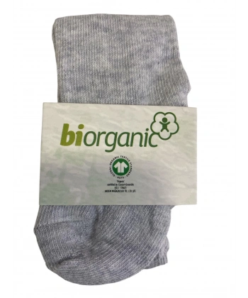 Bibaby Biorganic Klasik Düz Gri Melanj Külotlu Çorap 68460 Gri Melanj