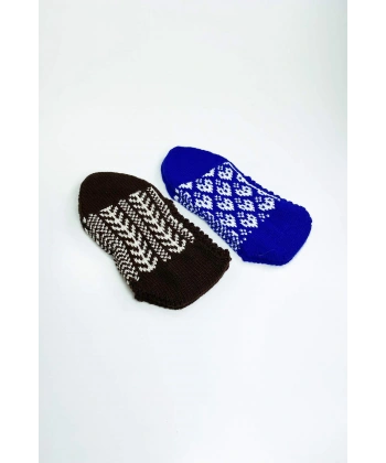 biçomi 2 Çift El Örgüsü Kışlık Şık Kadın Yün Patik Set 11