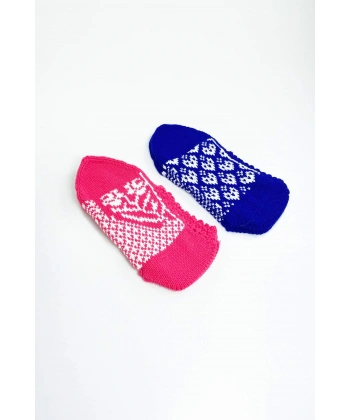 biçomi 2 Çift El Örgüsü Kışlık Şık Kadın Yün Patik Set 12