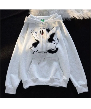 BİÇOMİ 3 iplik şardonlu oversize peluş baskılı sweat beyaz