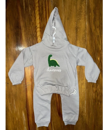 BİÇOMİ 6-24 aylık araba baskılı takım gri