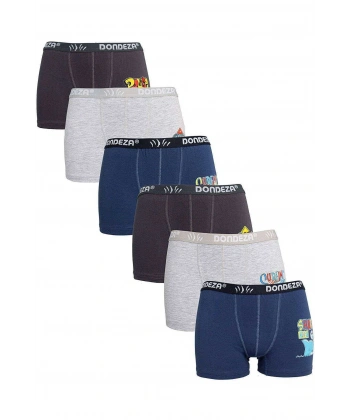 biçomi 6 adet Düz Baskılı Erkek Çocuk Boxer 506