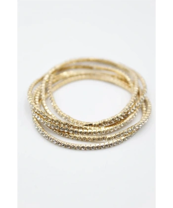 biçomi 6lı Lastikli Bileklik - Altın