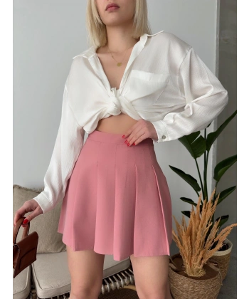 BİÇOMİ Atlas belden Pileli etek s24930