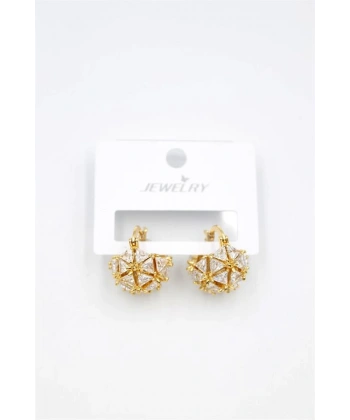 biçomi Baget Çanta Küpe - Altın