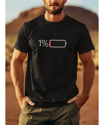 Biçomi Baskılı Oversize Bisiklet Yaka T-shirt - Siyah