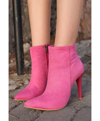 BİÇOMİ Blan Fuşya Süet Topuklu Bot