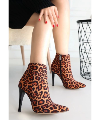 BİÇOMİ Blan Zebra Saten Topuklu Bot