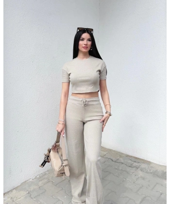 BİÇOMİ Bol paça pantolonlu alt üst takım