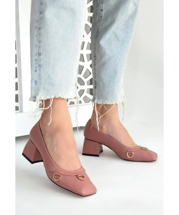 BİÇOMİ Cande Pudra Cilt Topuklu Ayakkabı