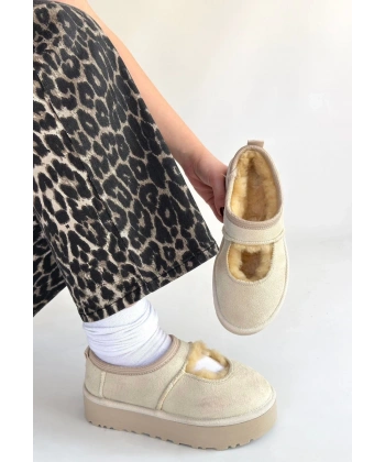 BİÇOMİ Carren Bej Süet Bot