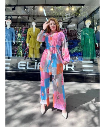 BİÇOMİ Ceketli baskılı takım