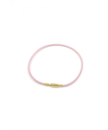 biçomi Çelik Hasır İp Bileklik - Pembe